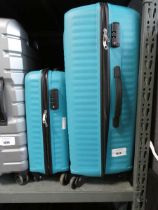 +VAT 2 piece American Tourister suitcase set in light blue