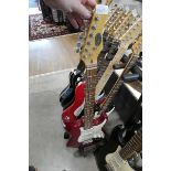 Stagg Stratocaster style electric guitar in red