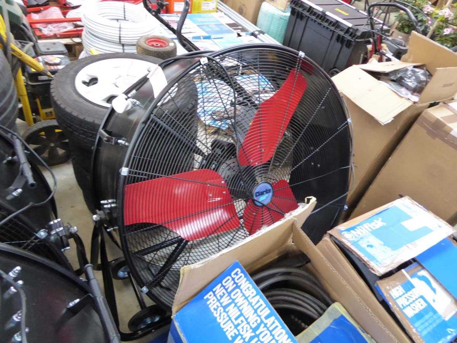 +VAT Clarke Air 36" electric workshop fan on 2 wheels