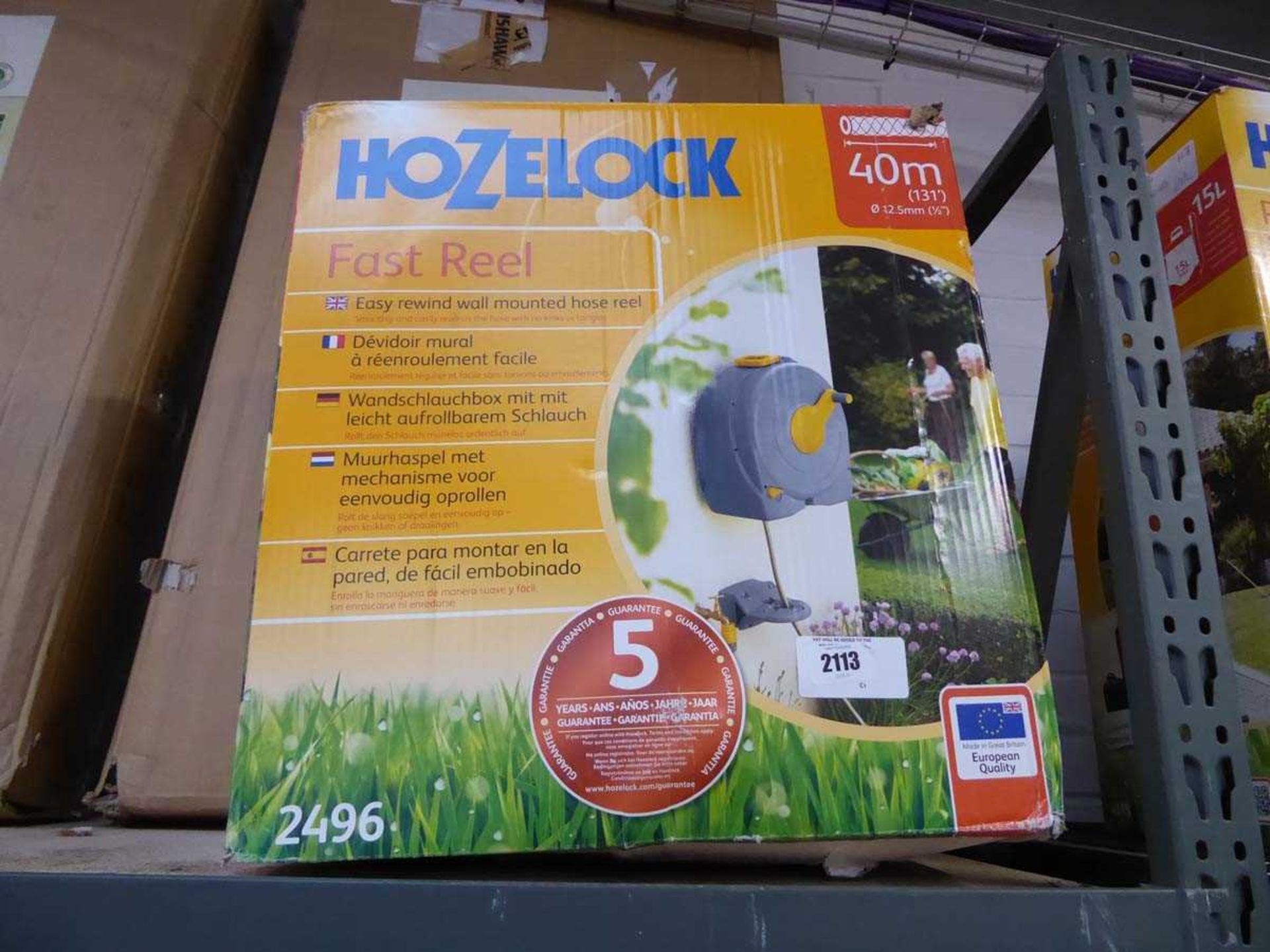 +VAT Hozelock 40m wall mounted hose reel