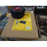 +VAT Boxed Stanley wooden moving dolly with 2 sack barrow wheels