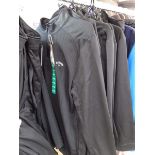 +VAT 3 Callaway 1/4 zip long sleeve tops in black (size XL)