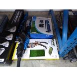 +VAT Quantity of mixed golfing related items incl. 2 SKLZ launchpads, Langridge 4 wheel compact golf