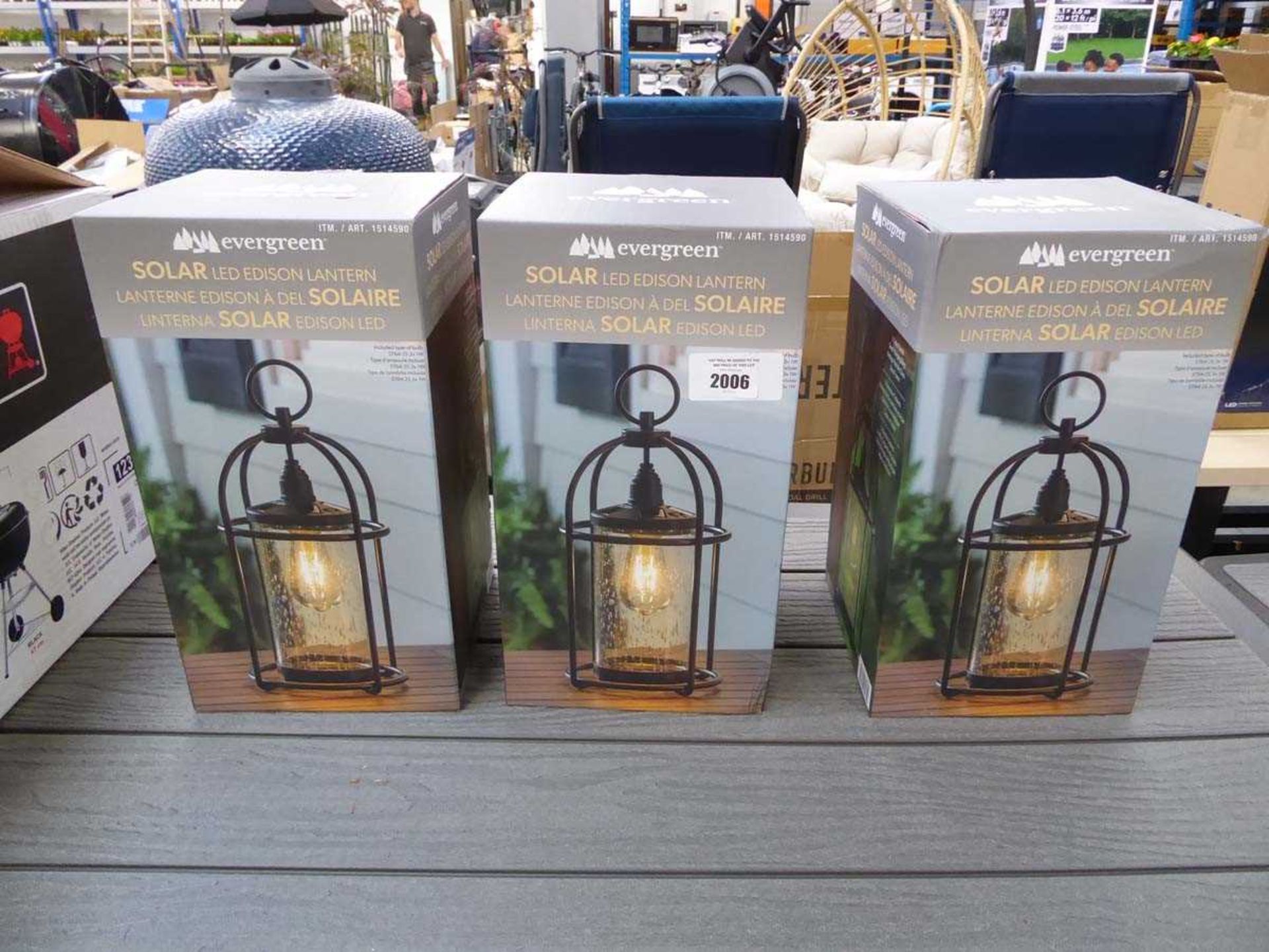 +VAT 3 boxed Evergreen solar LED lanterns