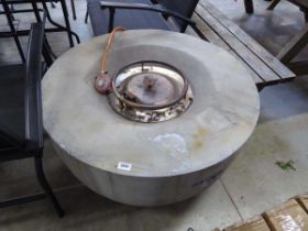 Large circular gas operated fire pit