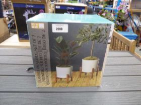 +VAT Boxed 2 piece plant jardiniere set