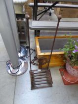 Decorative metal Wellington boot cleaner