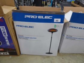 +VAT Boxed Pro-Elec quartz free standing patio heater
