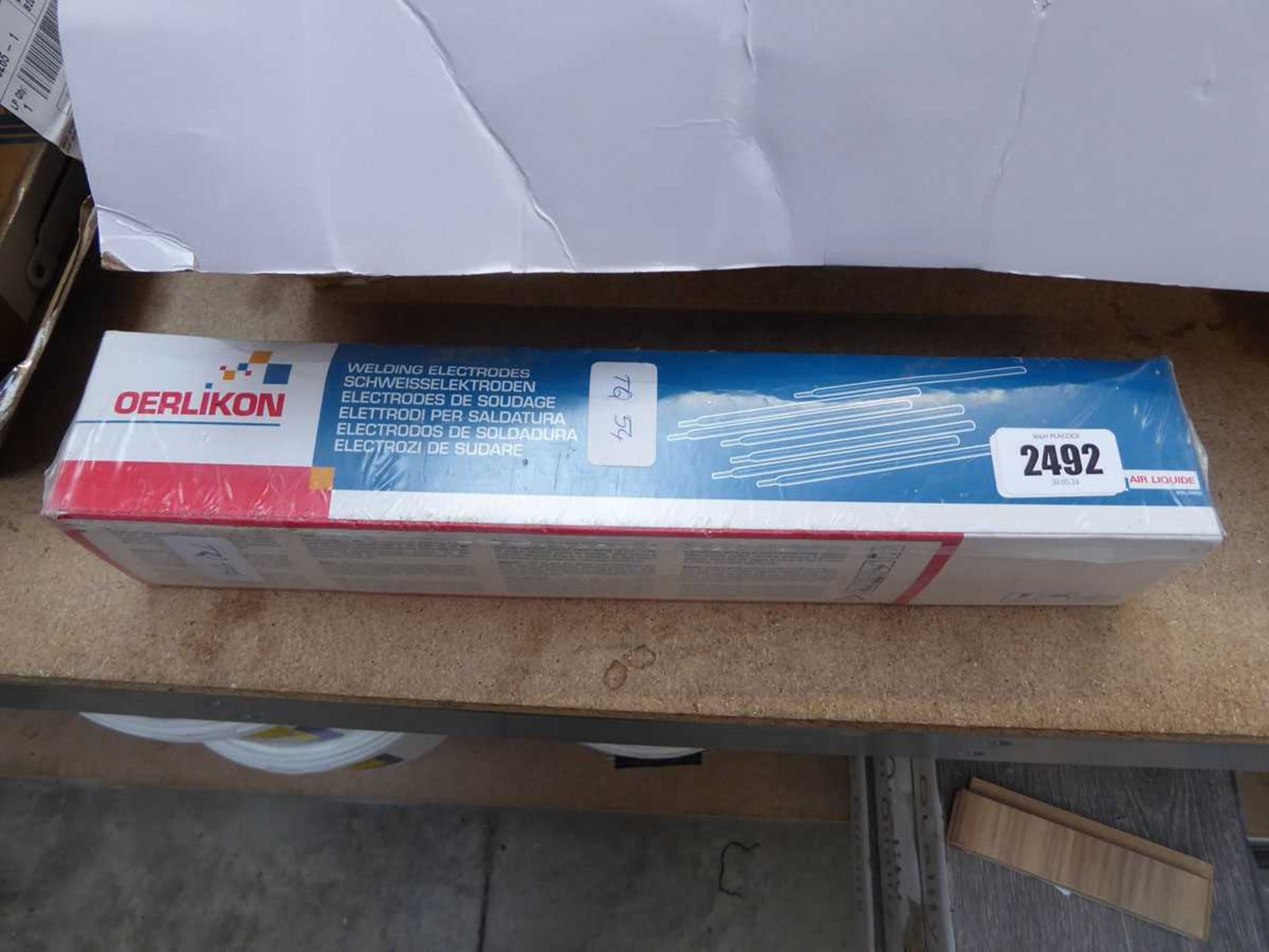 Box of welding electrodes