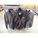 +VAT 3 DeWalt 1/4 zip work thermal fleeces in black and grey (sizes M and XL)
