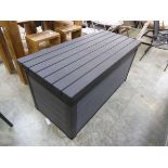 +VAT Keter 2 tone grey outdoor storage chest with lift top section (top not assembled)