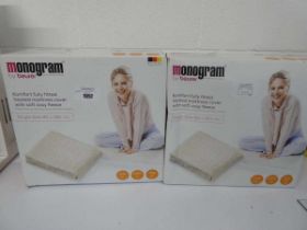 +VAT 2 boxed Monogram komfort fully fitted heated mattress cover with soft cosy fleece (single