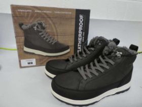 +VAT Boxed pair of mens Weatherproof memory foam boots in dark grey size UK 11