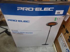 +VAT Boxed Pro-Elec quartz free standing patio heater