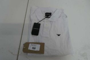 +VAT Emporio Armani polo top in white size L