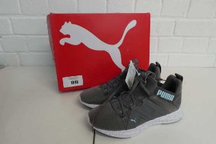 +VAT Boxed pair of ladies Puma mesh trainers in grey size UK 4