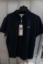 +VAT Mens Lacoste regular fit polo shirt in navy (size French 6, US XL)