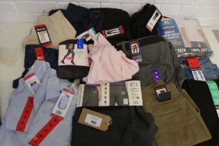 +VAT Approx. 20 items of mens and womens clothing to include shorts, t-shirts, trousers ect.