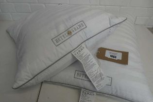 +VAT Pair of hotel grand feather and down pillows