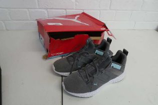 +VAT Boxed pair of ladies Puma mesh trainers in grey size UK 6