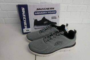 +VAT Boxed pair of mens Skechers lite-weight memory foam trainers in grey size UK 11
