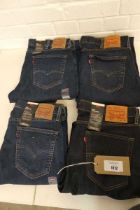 +VAT 4 pairs of mens Levi's jeans (2x W36 L30, 1x W38 L30, 1x W38 L32)