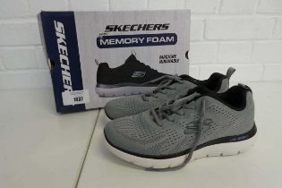 +VAT Boxed pair of mens Skechers lite-weight memory foam trainers in grey size UK 7
