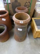 Pair of terracotta chimney pots