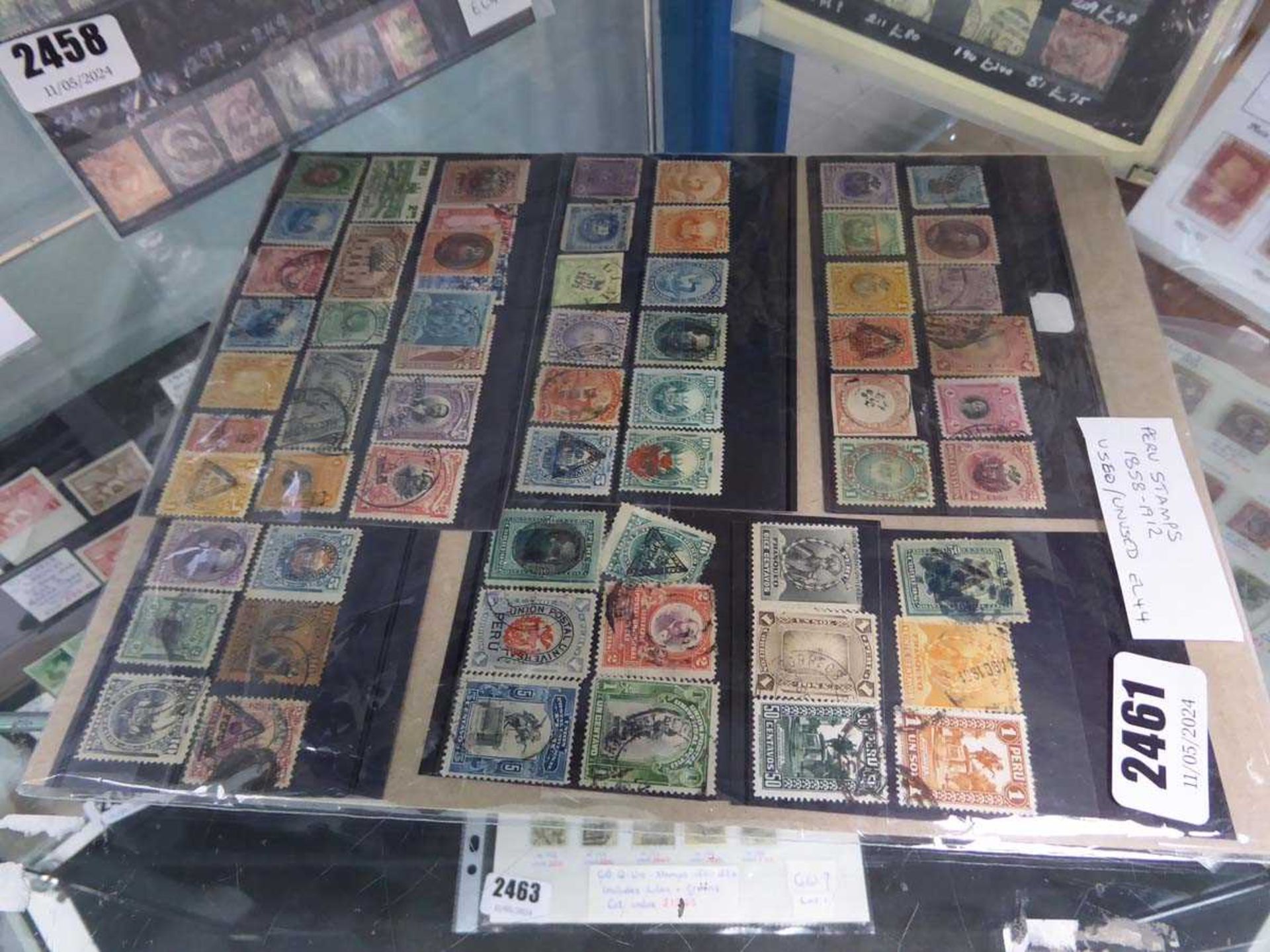 Peru stamps from 1858 - 1912