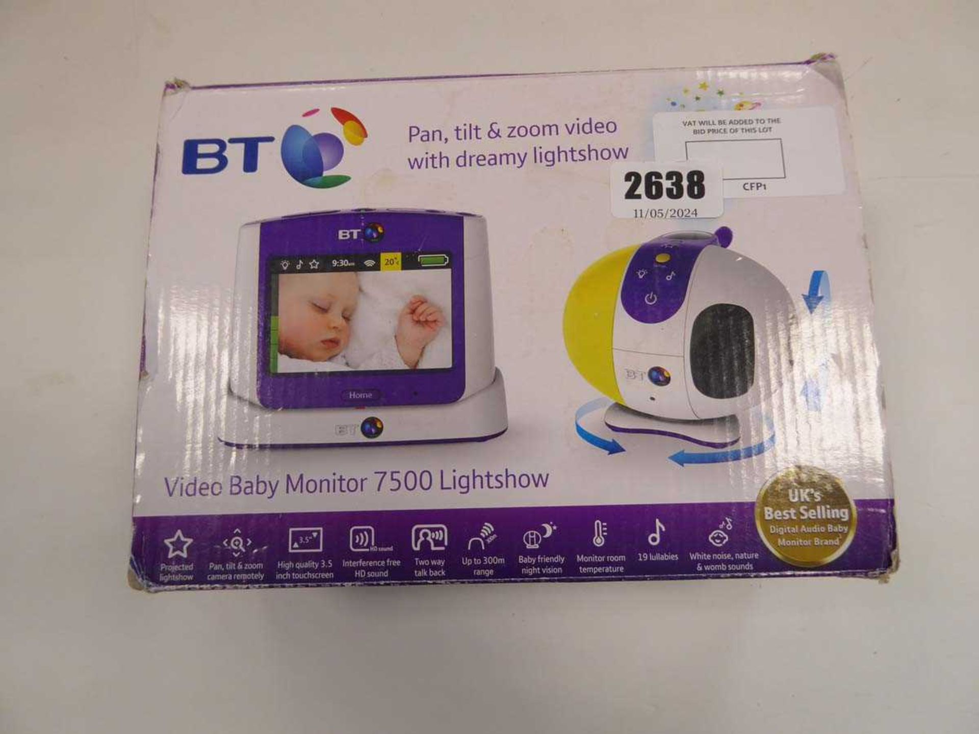 +VAT BT video baby monitor (7500 Light Show)