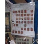 3 sheets of Queen Victoria penny red plates