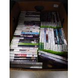 Box containing XBOX 360 games