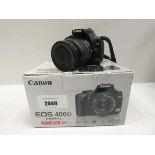 +VAT Canon EOS 400D DSLR camera with EF-S 18-55mm lens, box and charger