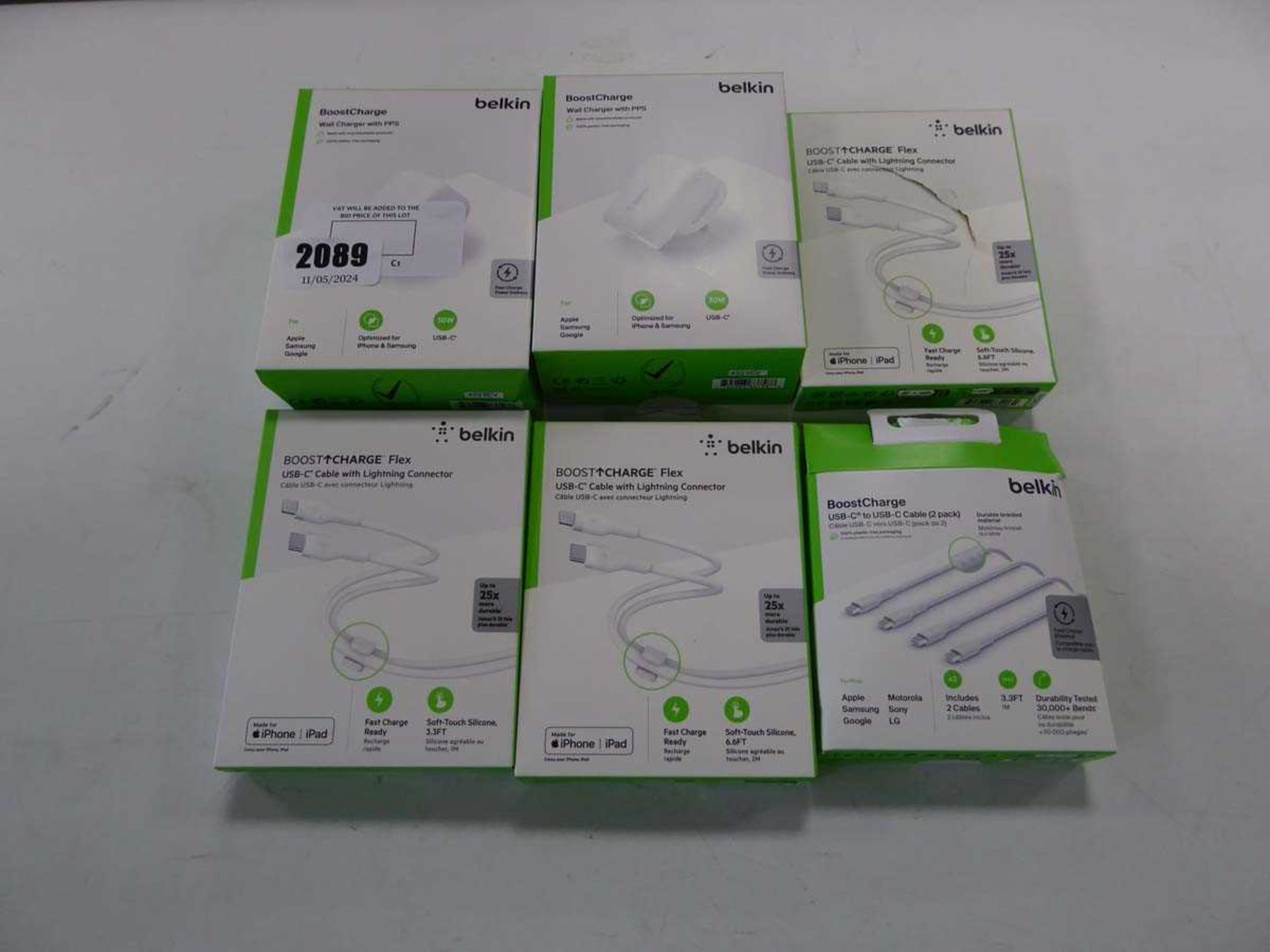 +VAT Selection of Belkin chargers and charging cables
