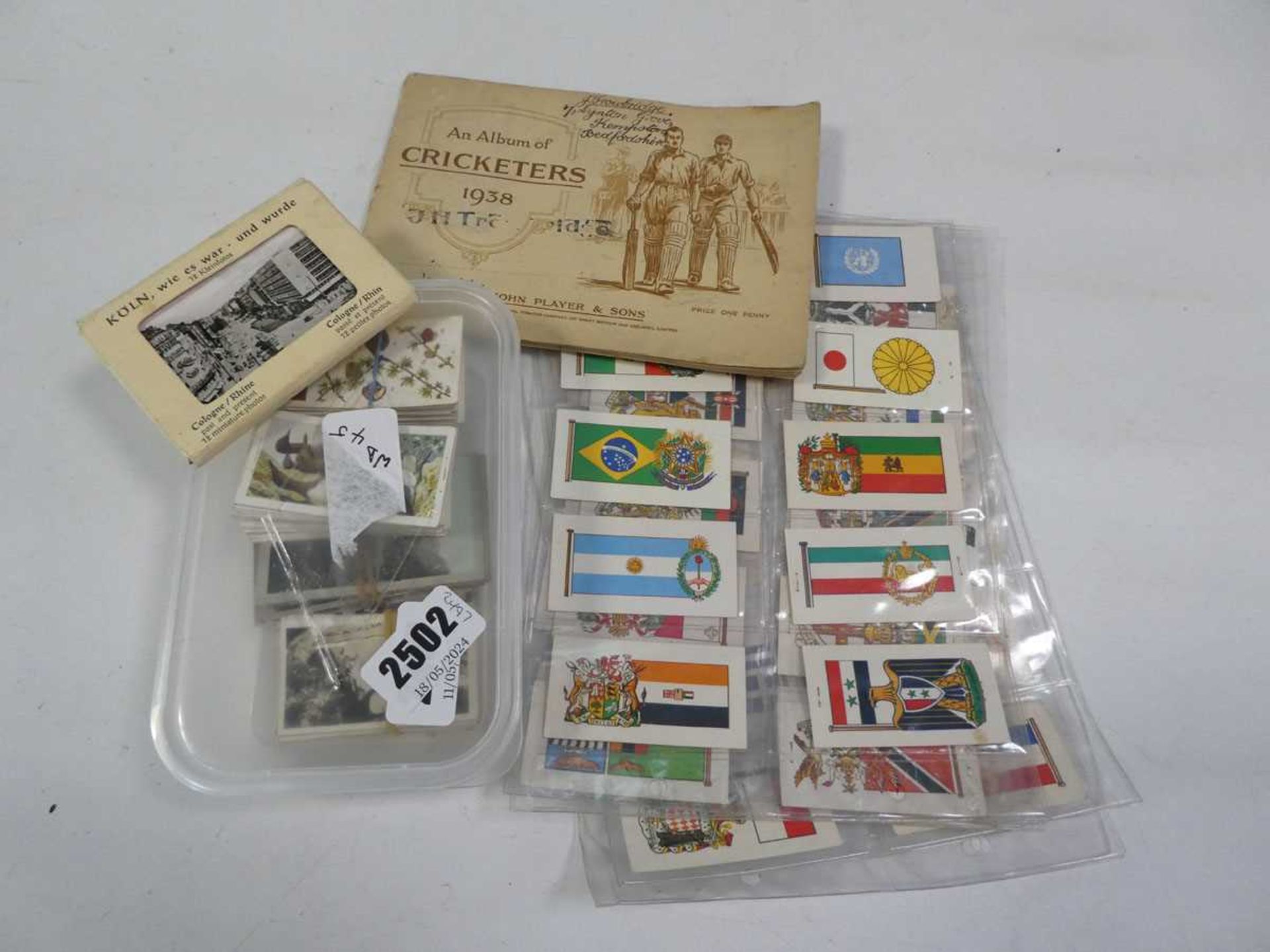 Selection of cigarette and other vintage cards