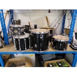 8 piece drum set with cymbals and stands