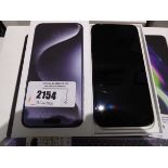 +VAT Apple iPhone 15 Pro Max in blue titanium 156GB MU7A3ZD/A