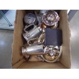 +VAT Box containing silver plated kitchenwares