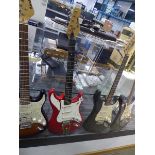 Falcon red and white electric guitar
