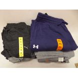 +VAT Approx. 12 pairs of men's Puma and Under Armour tracksuit bottoms in various sizes and colours