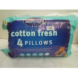 +VAT Silentnight pack of 4 cotton fresh pillows