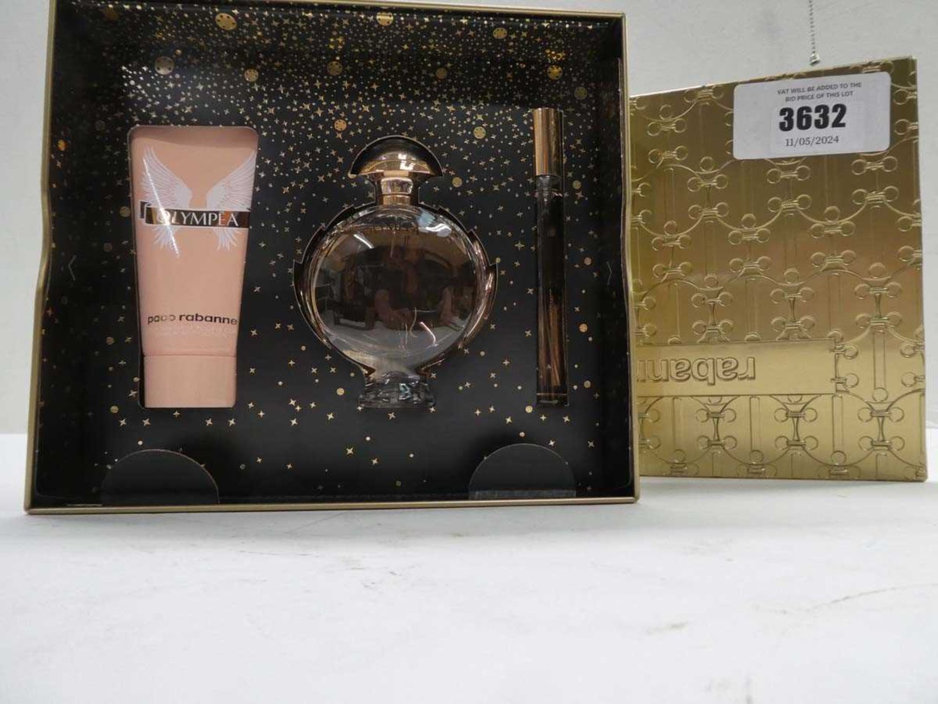 +VAT Paco Rabanne Olympea eau de parfum 50ml & 10ml and Body lotion 75ml gift box set