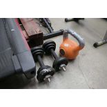 Kettle bell plus 2 dumbbells