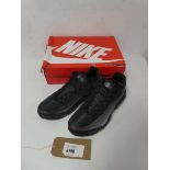 +VAT Boxed pair of Nike Air Max trainers, black and grey, UK 7.5