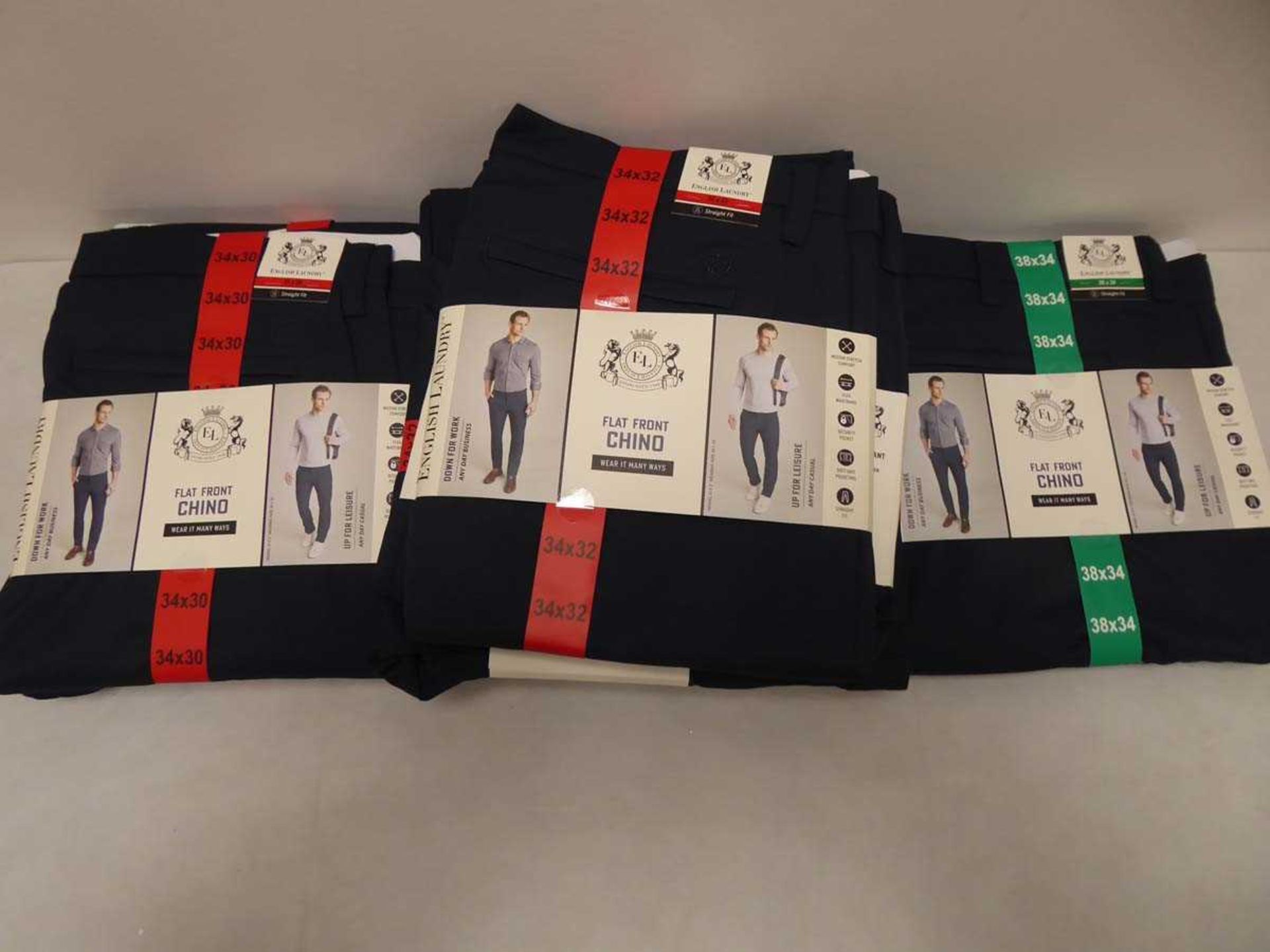 +VAT Quantity of English Laundry chinos in various colours and sizes