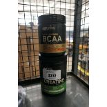 +VAT Tub of BCAA train and sustain supplement plus tub or keratin powder