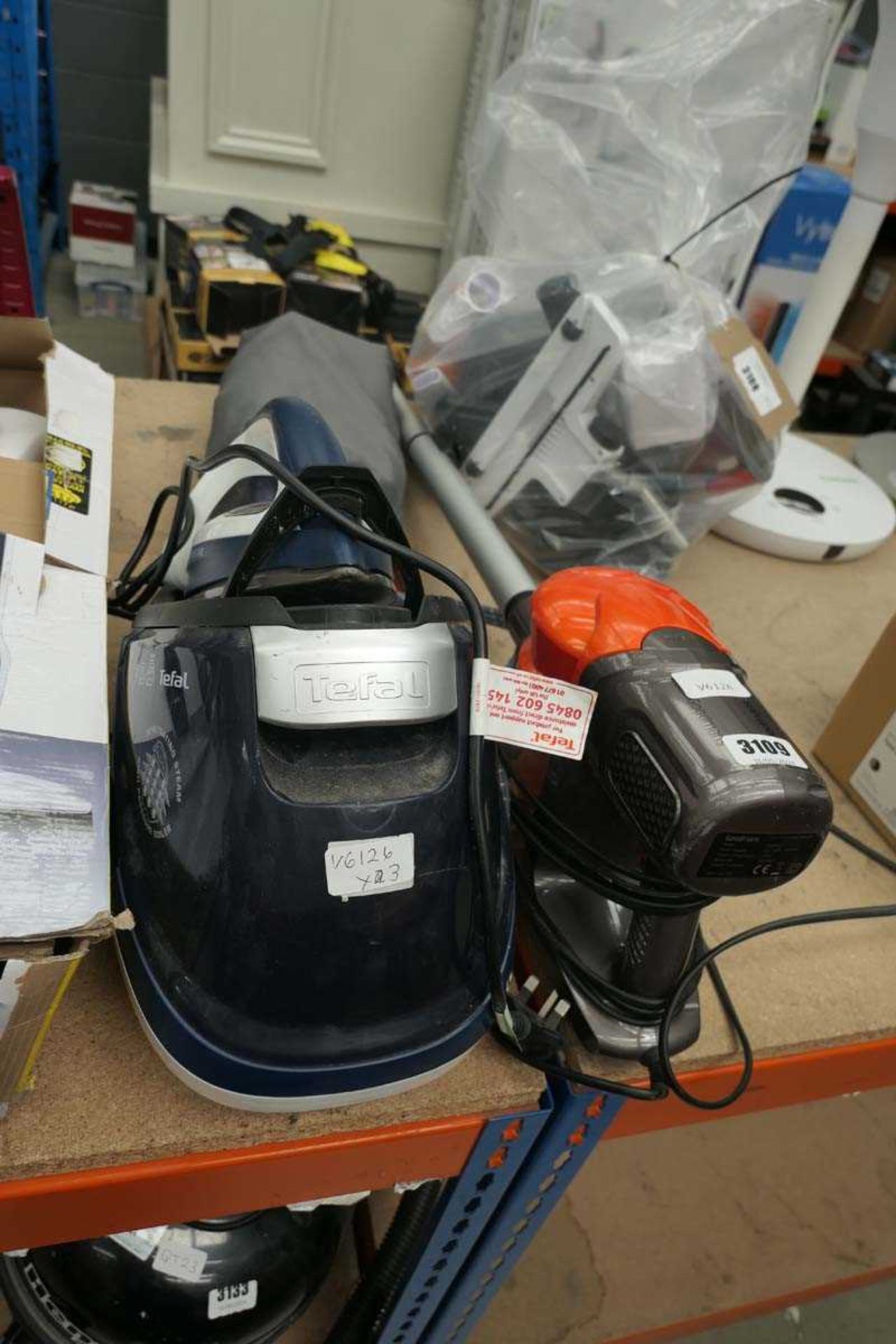 Goodmans cordless hoover plus a Tefal iron and a Tefal clothes steamer