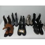 +VAT Bundle of ladies boots of various sizes, includes- M&S, Zara + Very