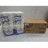 +VAT Box of 12 x 200 Z dispenser towels and 2 packs of Andrews Supreme Quilt toilet paper