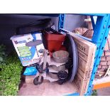 +VAT Qty of items including small tricycle planters, pond heater, plant pots, sprayer, grow tunnels,